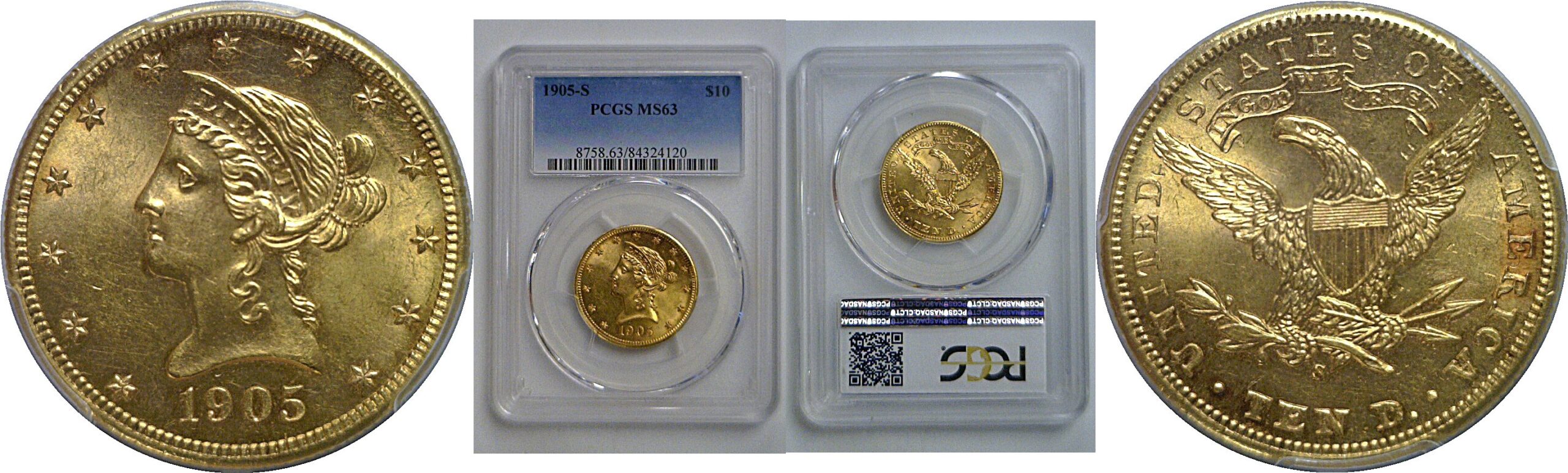 1905-S $10 Liberty   PCGS MS-63