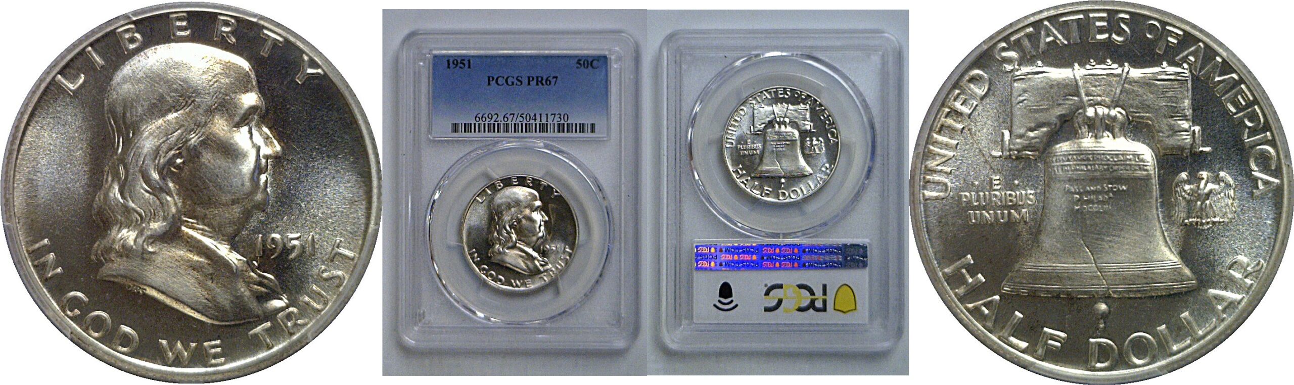 1951 Franklin Half Dollar   PCGS PR-67