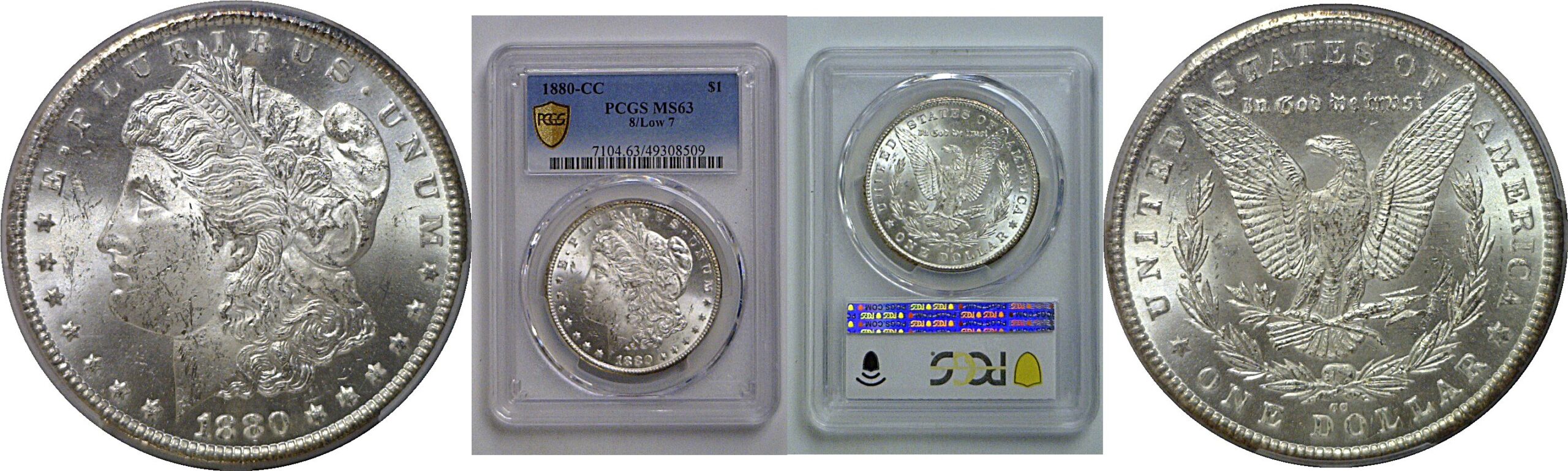 1880-CC Morgan Dollar   PCGS MS-63