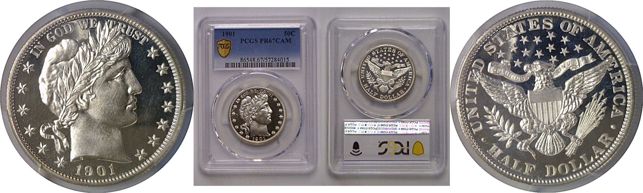 1901 Barber Half Dollar   PCGS PR-67 CAM