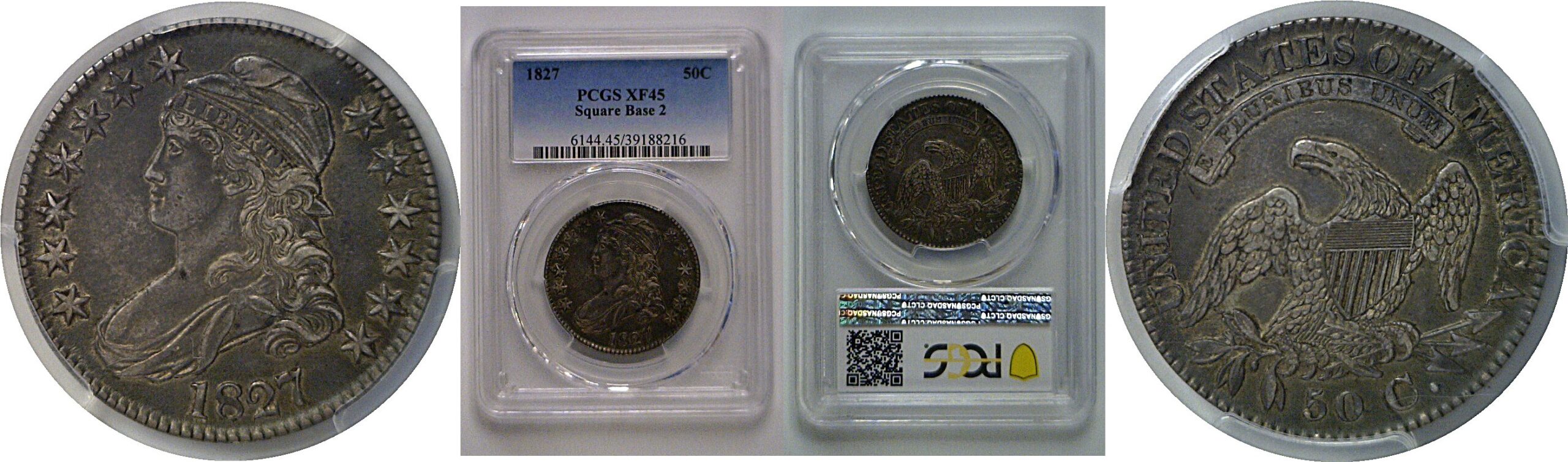 1827 Bust Half Dollar   PCGS XF-45