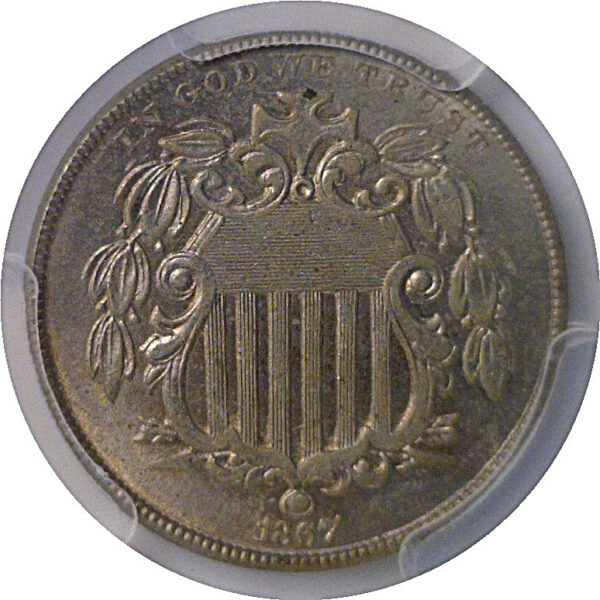 1867 Rays  Shield Nickel   PCGS MS-62 - Image 2