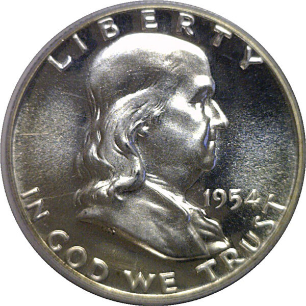 1954 Franklin Half Dollar   PCGS PR-68  CAC - Image 2