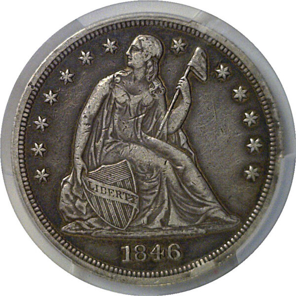 1846 Seated Liberty Dollar   PCGS VF-35 - Image 2