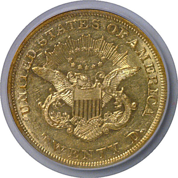 1857 $20 Liberty    PCGS AU-50 - Image 3