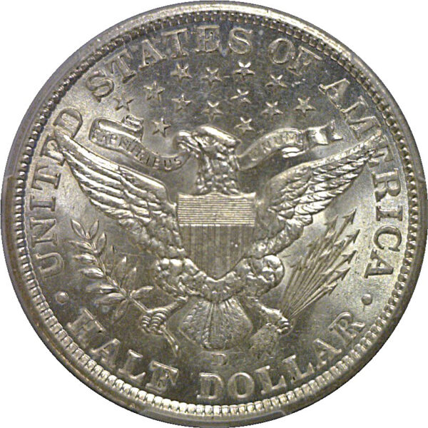 1907-D Barber Half Dollar   PCGS MS-64 - Image 3