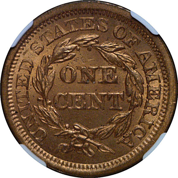 1855 Large Cent   NGC MS-64 RD - Image 3