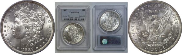 1887 Morgan Dollar   PCGS MS-64
