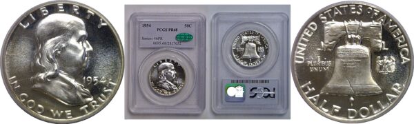1954 Franklin Half Dollar   PCGS PR-68  CAC