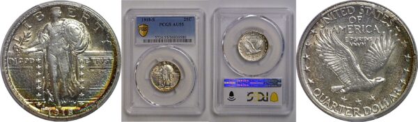 1918-S Standing Liberty Quarter   PCGS AU-55