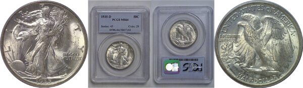 1935-D Walking Liberty Half Dollar    PCGS MS-64