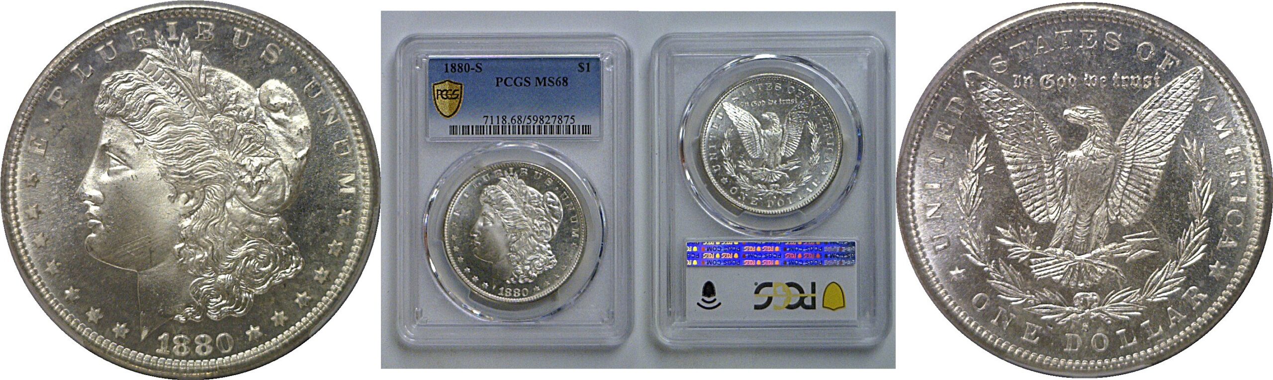 1880-S Morgan Dollar   PCGS MS-68