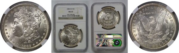 1882-CC Morgan Dollar   NGC MS-63