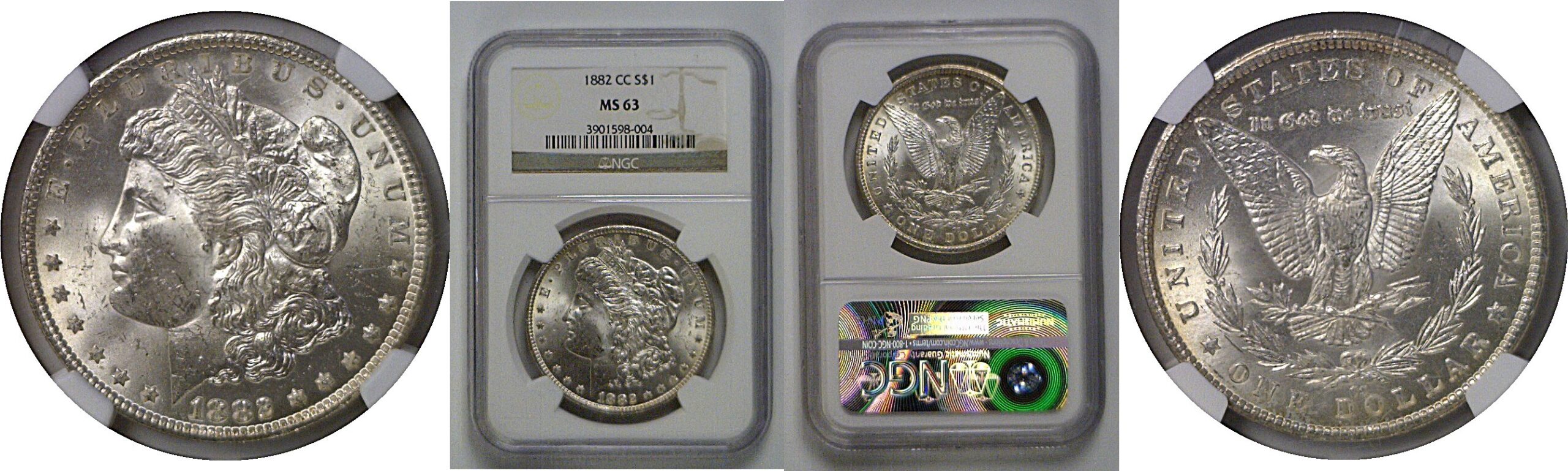 1882-CC Morgan Dollar   NGC MS-63