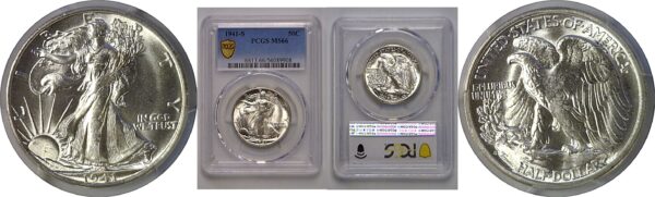 1941-S Walking Liberty Half Dollar   PCGS MS-66