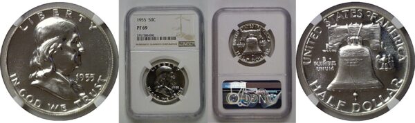 1955 Franklin Half Dollar   NGC PF-69