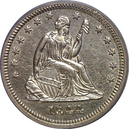 1844-O Seated Liberty Quarter    PCGS AU-58 - Image 2