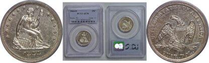 1844-O Seated Liberty Quarter    PCGS AU-58