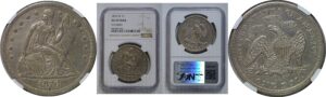 1870-CC Seated Liberty Dollar   NGC AU DETAILS   Cleaned