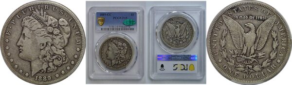 1889-CC Morgan Dollar   PCGS F-15  CAC