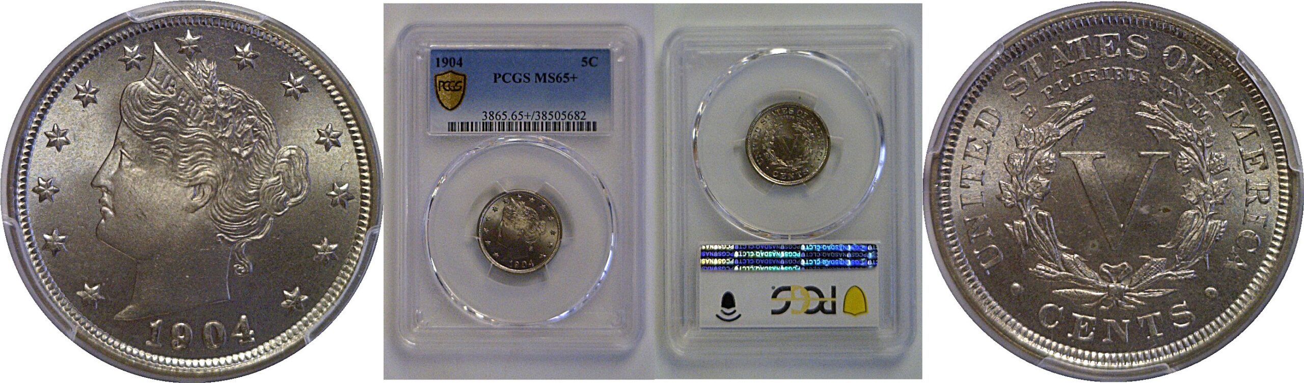 1904 Liberty Nickel   PCGS MS-65+