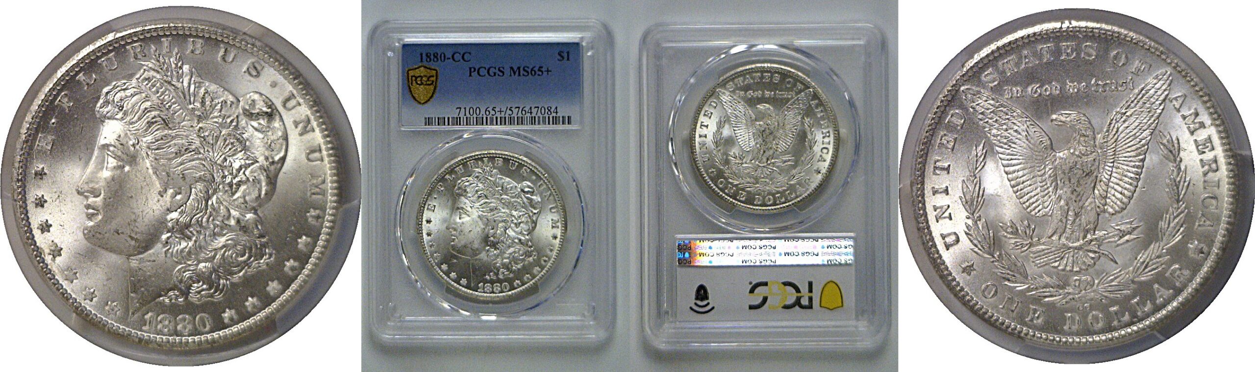 1880-CC Morgan Dollar   PCGS MS-65+
