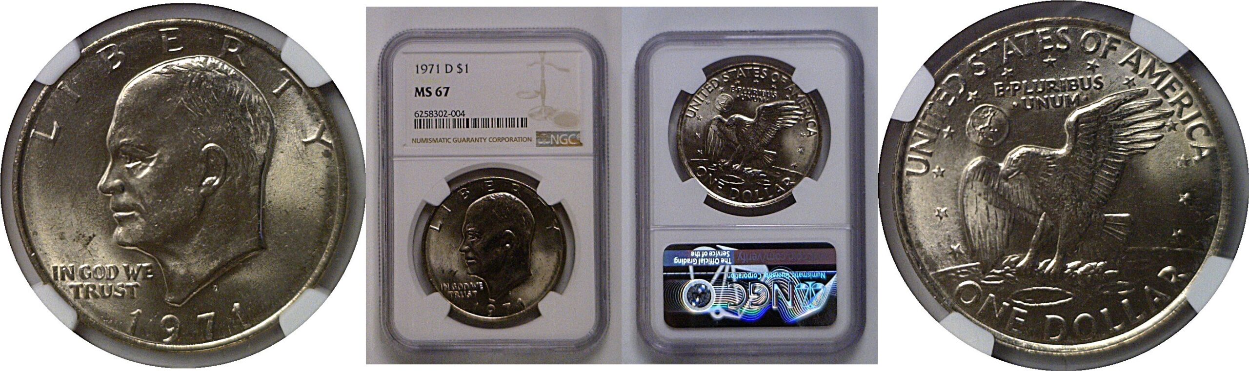 1971-D Eisenhower Dollar  NGC MS-67
