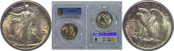 1916 Walking Liberty Half Dollar   PCGS MS-65