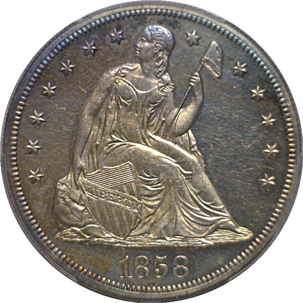 1858 Seated Liberty Dollar   PCGS PR-62 - Image 2