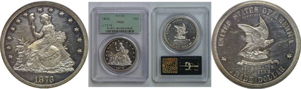 1873 Pattern Trade Dollar  J-1315   PCGS PR-60