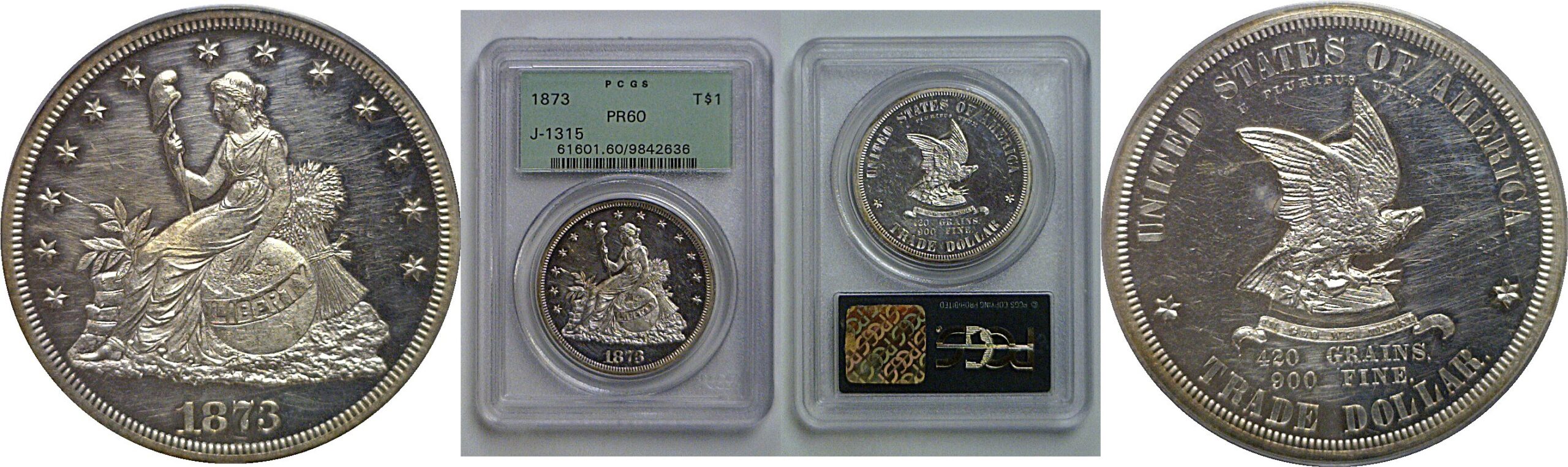 1873 Pattern Trade Dollar  J-1315   PCGS PR-60
