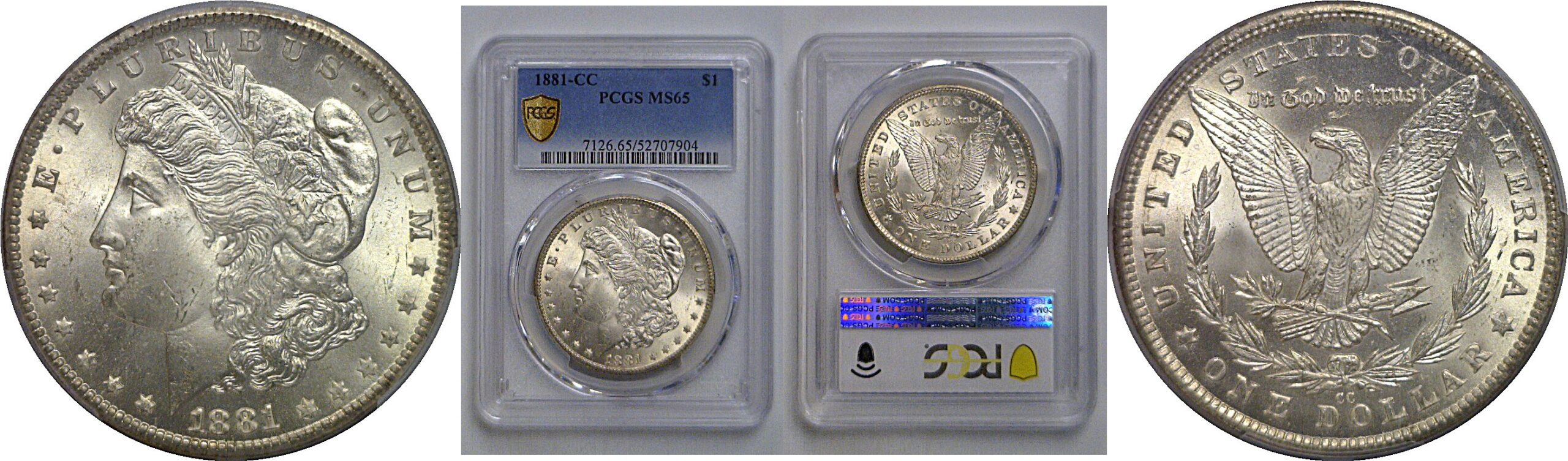 1881-CC Morgan Dollar   PCGS MS-65