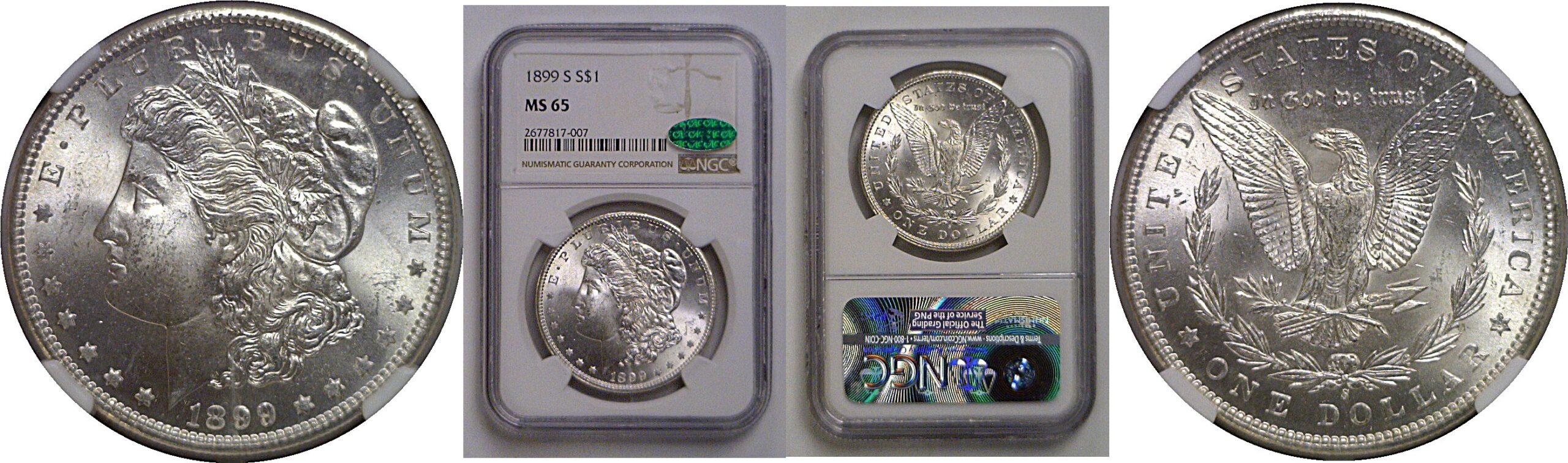 1899-S Morgan Dollar   NGC MS-65  CAC
