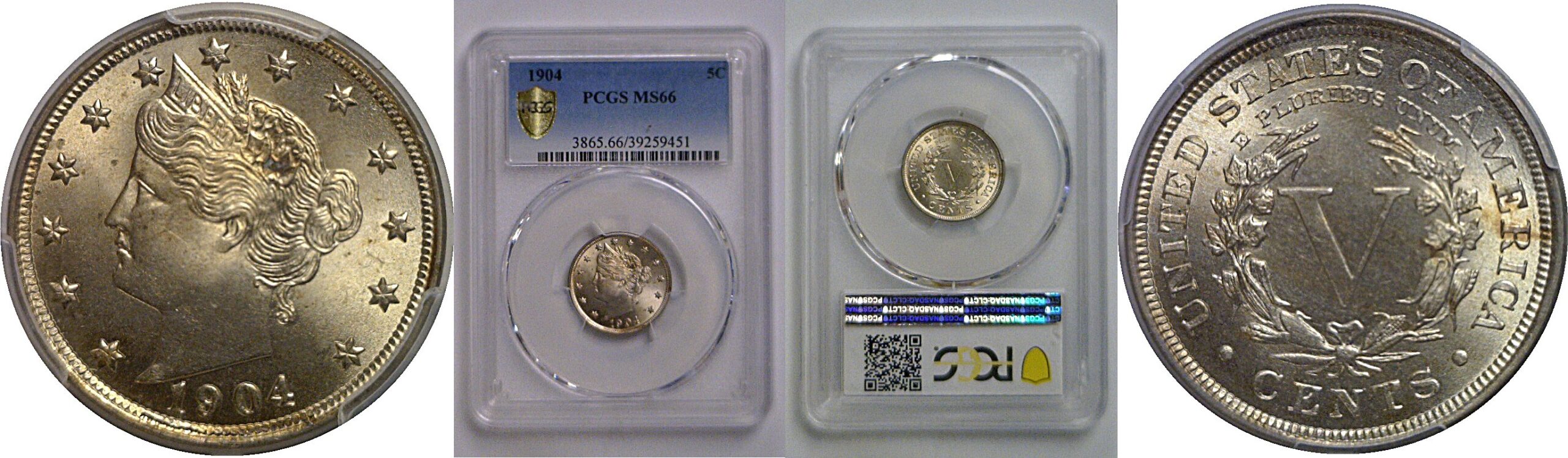 1904 Liberty Nickel   PCGS MS-66