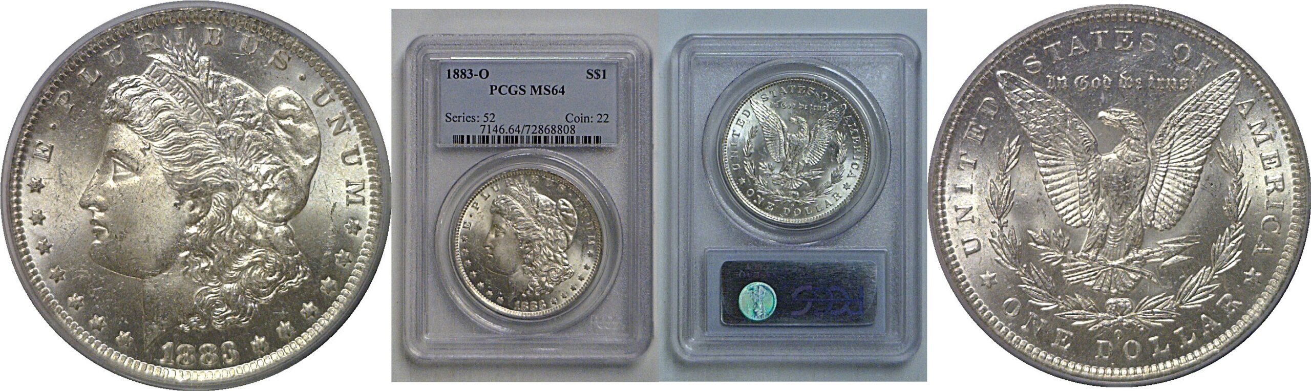 1883-O Morgan Dollar   PCGS MS-64