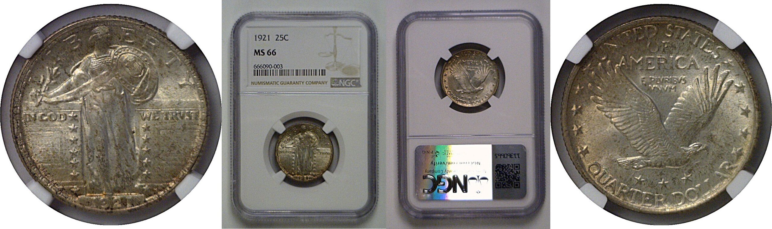 1921 Standing Liberty Quarter  NGC MS-66