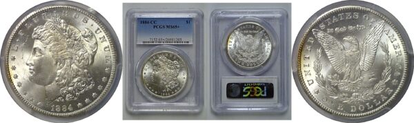 1884-CC Morgan Dollar  PCGS MS-65+