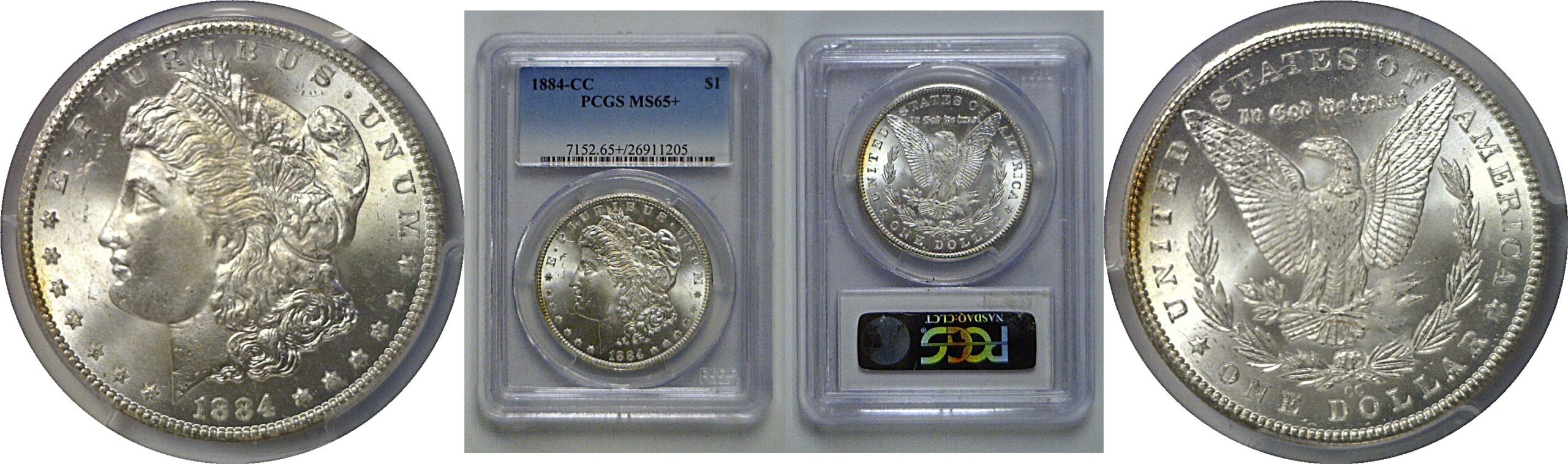 1884-CC Morgan Dollar  PCGS MS-65+