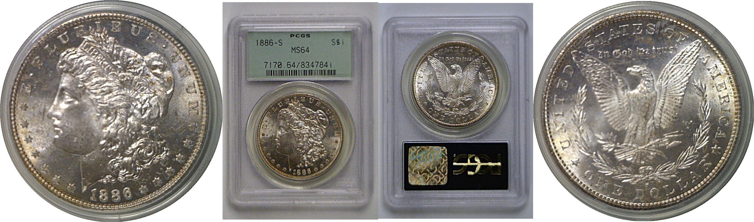 1886-S Morgan Dollar   PCGS MS-64