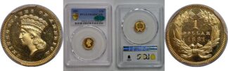 1881 One Dollar Gold Coin    PCGS PR-64 DCAM CAC