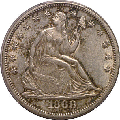 1868 Seated Liberty Half Dollar    PCGS AU-58 - Image 2