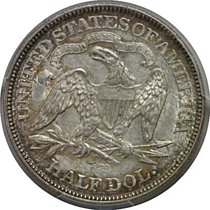 1868 Seated Liberty Half Dollar    PCGS AU-58 - Image 3