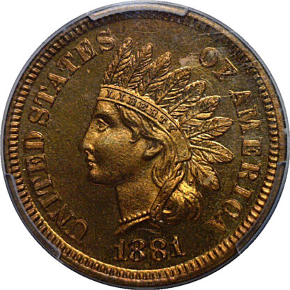 1881  Indian Head Cent   PCGS PR-66 RB - Image 2