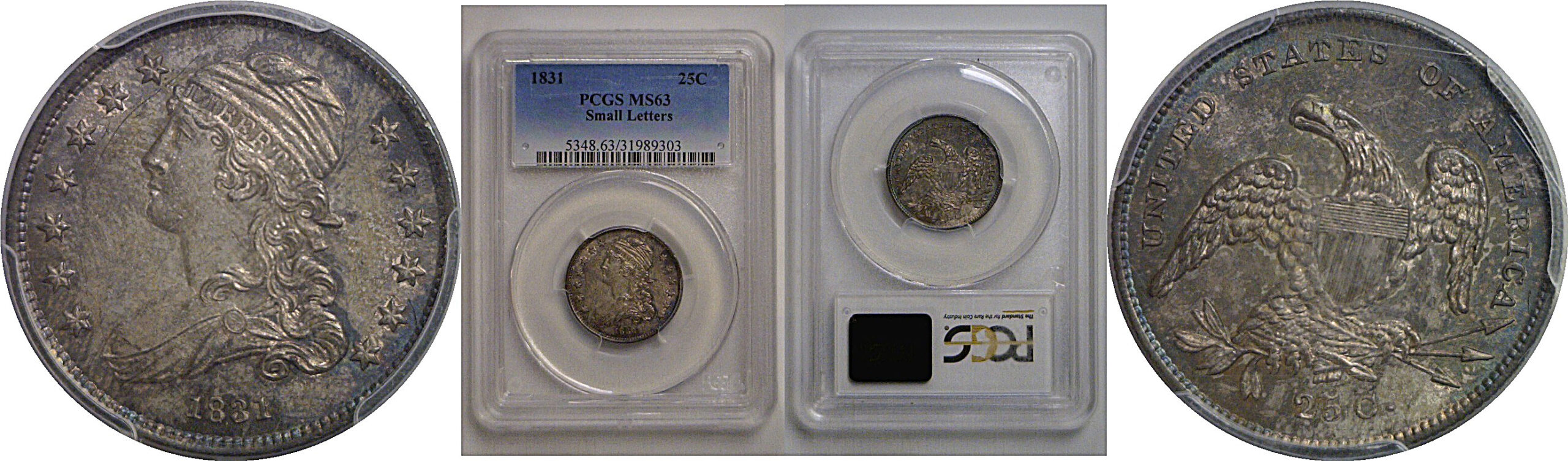 1831 Bust Quarter    PCGS MS-63