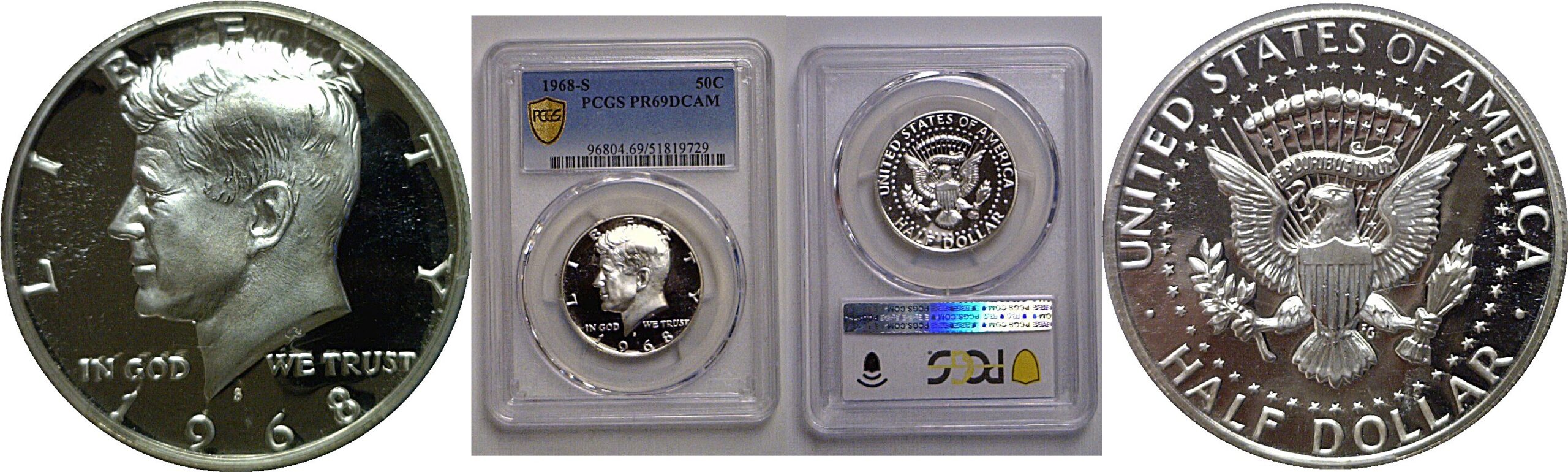 1968-S Kennedy Half Dollar   PCGS PR-69 DCAM