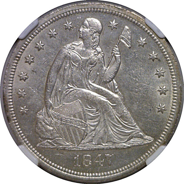 1847 Seated Liberty Dollar    NGC MS-61+ - Image 2