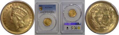 1854 $3 Princess   PCGS MS-64