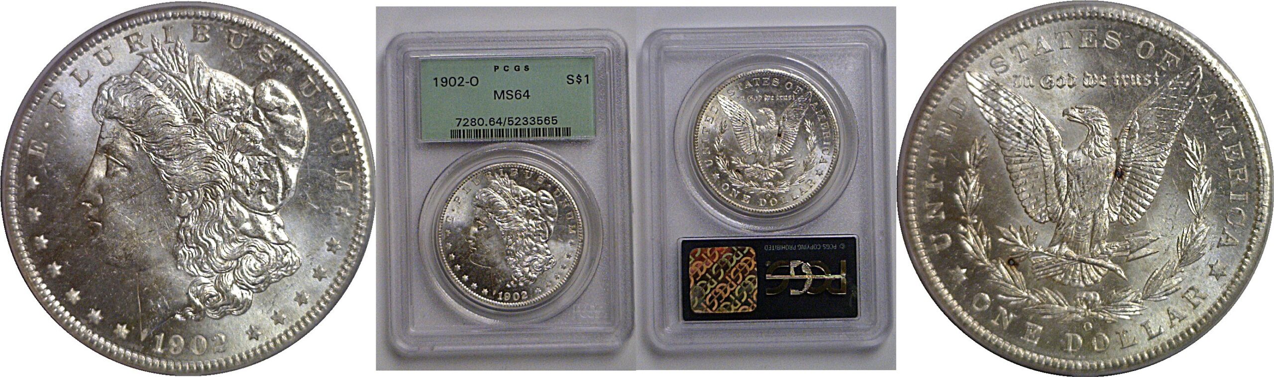 1902-O Morgan Dollar   PCGS MS-64