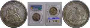 1857-O Seated Liberty Half Dollar    PCGS AU-53  CAC