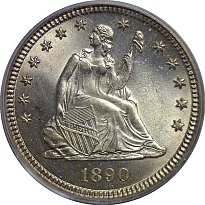 1890 Seated Liberty Quarter   PCGS MS-64  CAC - Image 2